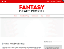 Tablet Screenshot of fantasydraftproxies.com